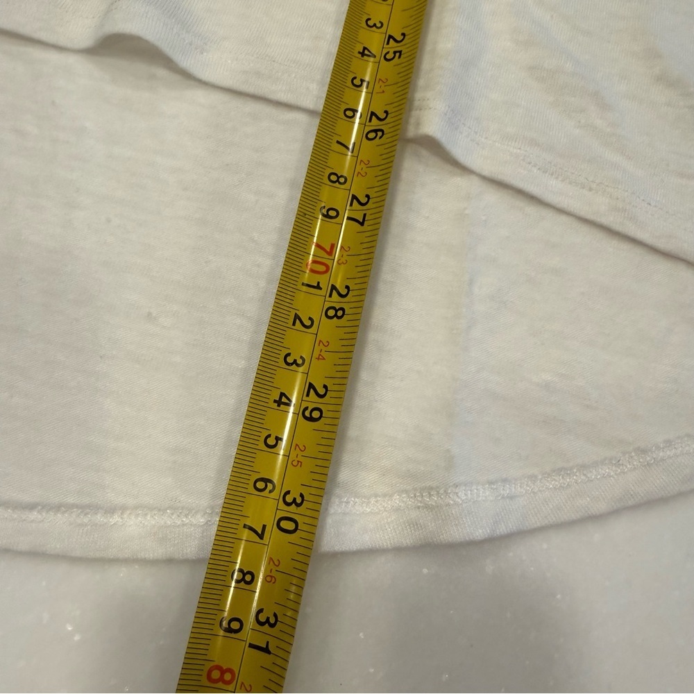 Lysse Women’s White Linen Top Scoop Neck High Low Hem Sz M - Picture 10 of 11